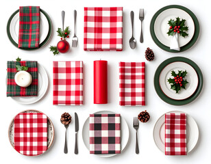 Festive star-shaped cookies decorated with icing and jam arranged on a baking tray with star anise and a golden bell