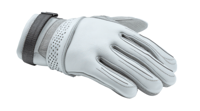 Single golf glove with velcro strap background isolated on a Transparent background, PNG file.