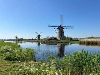 Mill Network at Kinderdijk-Elshout in Netherlands