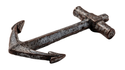 Single nail anchor background isolated on a Transparent background, PNG file.