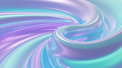 Holographic iridescent swirl of flowing liquid blue and purple