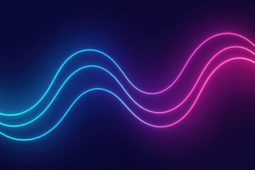 Abstract neon light wave lines glowing modern digital background