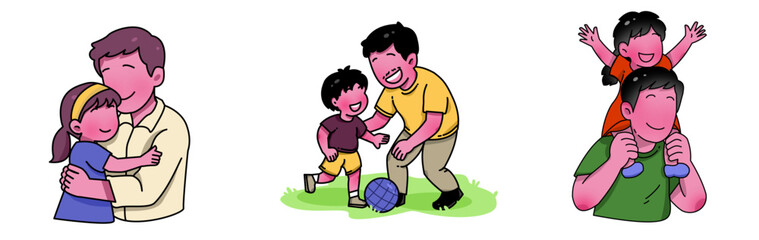 Father day abstract colorful background