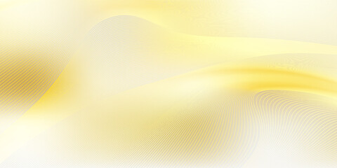 Abstract luxury background with gold wavy curve lines pattern (guilloche curves) in premium colors. Elegant vector golden diagonal striped texture template for banner, business card, headline backdrop