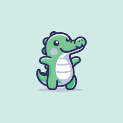 Crocodile Cute Logo