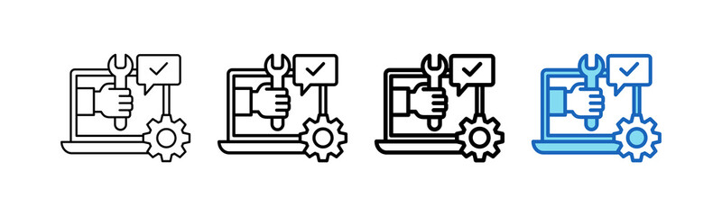 Technical Support Icon outline style icon