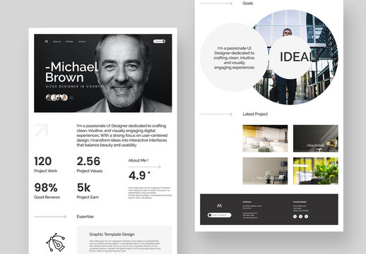 Personal Portfolio Landing Page Layout