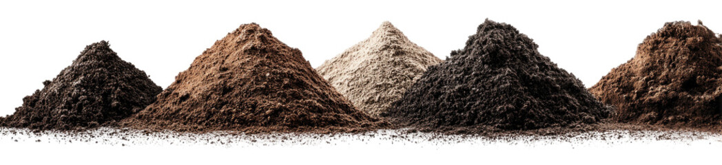 Piles of soil