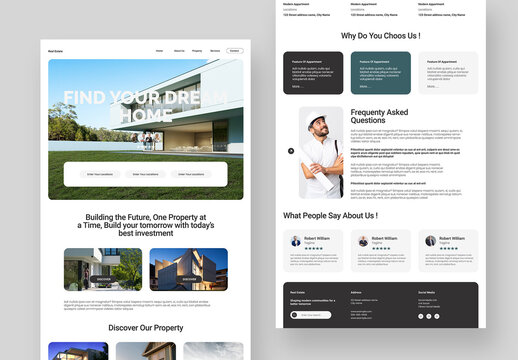 Real Estate Agency Landing Page Template