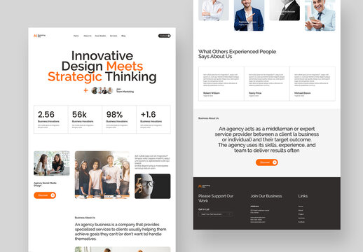 Business Marketing Agency Landing Page Template