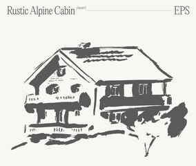 Charming and Cozy Rustic Alpine Cabin Nestled in a Serene and Beautiful Mountain Landscape