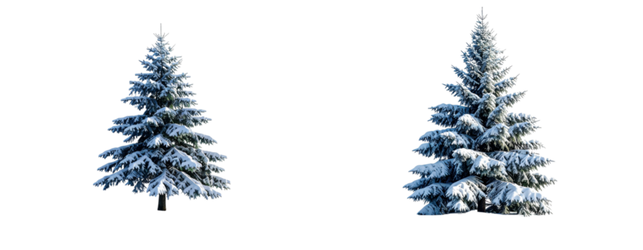 Minimal Isolated Snowy Fir Tree - Powered by Adobe