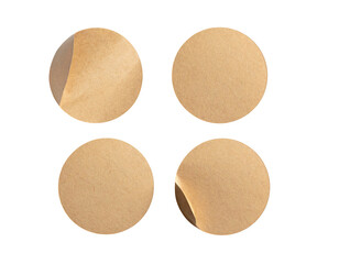 Four tan circles, peeling edges, plain, black background