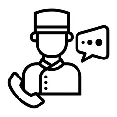 hotel service Line Icon