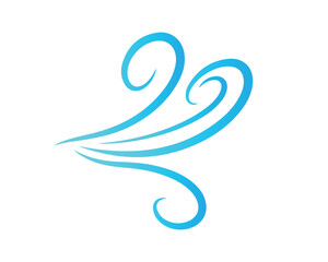 Wind illustration, air flow vector graphic, movement abstract element, breeze swirl effect, isolated nature weather, dynamic atmospheric design, energy concept, weather icon