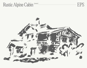 Discover a Charming Rustic Alpine Cabin Nestled in a Majestic and Picturesque Landscape