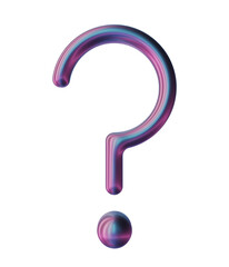 Question Mark Holographic Glow Effect 
