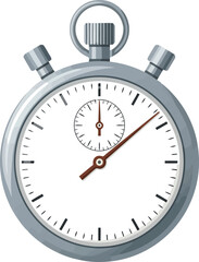 Classic stopwatch isolated icon for time measurement & productivity