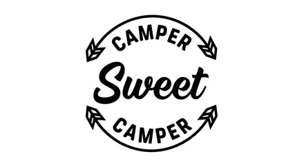 Fototapeta premium Sweet camper life with rustic arrows for adventure loving outdoor people