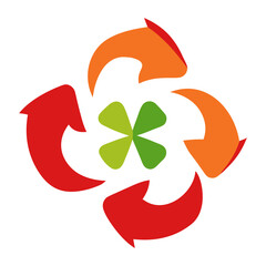 vector illustration of a recycle symbol