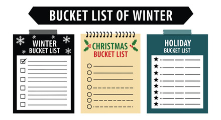 Plan amazing winter holidays with fun Christmas bucket list templates