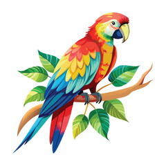 Fototapeta premium Colorful Parrot on Branch