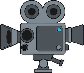 Vintage cinema camera icon: movie production & filmmaking symbol