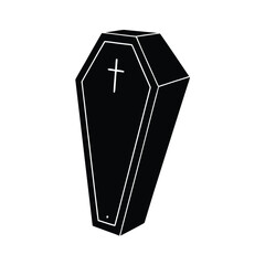 Gothic Coffin With Red Velvet Interior