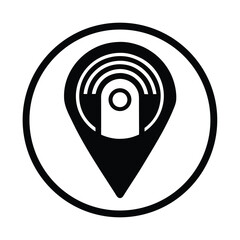 GPS Tracker Icon Background