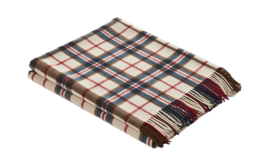 Blanket with plaid pattern