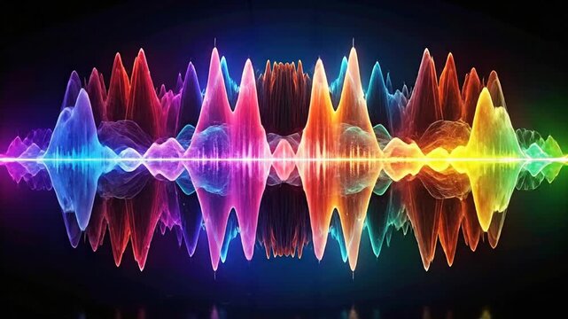 Colorful Sound Waves Visualizing Audio Spectrum Analysis for Music and Technology