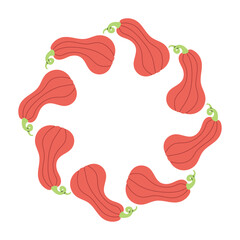 Autumn Thanksgiving Day Halloween wreaths boarder round frames of red pumpkins 2