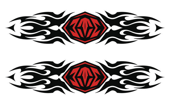 templates for car stickers and sporty vehicle wraps, modern auto tuning decals, high-performance racing graphics, garage projects, and motorsport customization artwork for digital or print design.