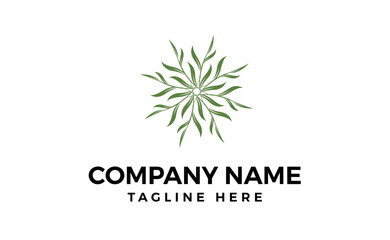 One single line drawing of tropical leaf plant Continuous line draw design vector