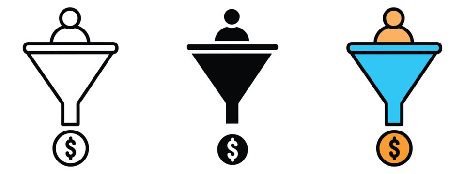 Lead conversion icon vector. Maximize Revenue and Boost Business Growth symbol. vector illustration.