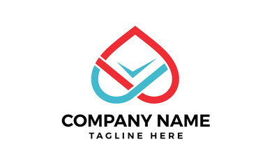 Abstract logo with minimalist heart icon design