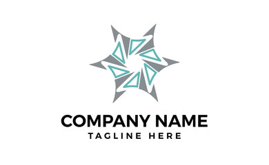 Abstract Starburst Geometric Logo Vector Design