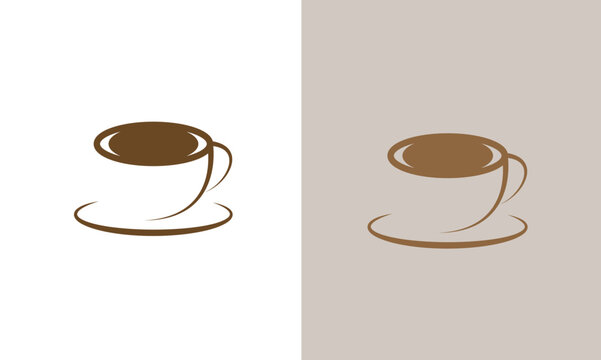 A clean and modern coffee cup icon design, perfect for café branding, coffee shop logos, menu design, mobile app UI, and web illustrations. Minimalist vector style with smooth lines and elegant detail