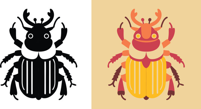 Elegant scarab beetle design showcasing Egyptian symbolism and artistic flair, perfect for adding a touch of ancient mystique to your creative projects