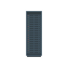 Flat Illustration of a Server Rack