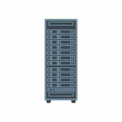 Clean Flat Design Depicting a Server Tower