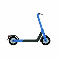 Minimalist Flat Design of a Modern E Scooter