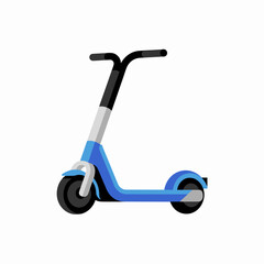 Flat Illustration of a Compact Electric Ride