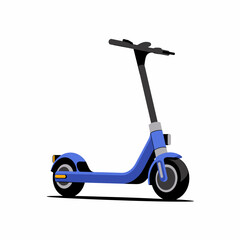 Clean Flat Design Depicting a Personal Scooter