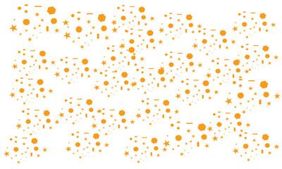 Golden glitter particles, sparkle with glow border, shimmer for decoration isolated on white background