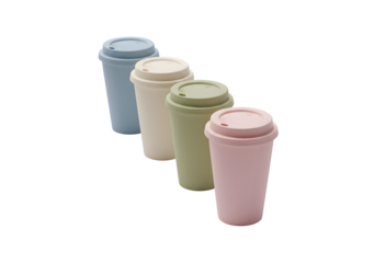 Get rid of the thermo cups that have a silicone lid, set apart on a white background.

