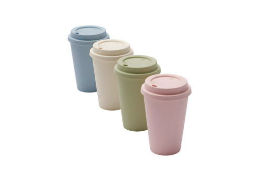 Get rid of the thermo cups that have a silicone lid, set apart on a white background.

