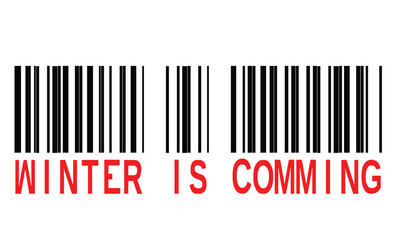 barcode contain Winter is comming message