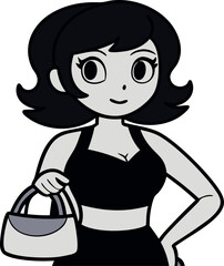 cartoon girl illustration, cute female character, animation girl design, stylish cartoon art, adorable female avatar, modern character vector, feminine illustration, cartoon fashion girl, playful fema