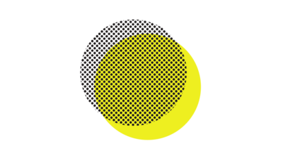 Dynamic yellow and grey circles create a modern, vibrant, and visually engaging pattern.
